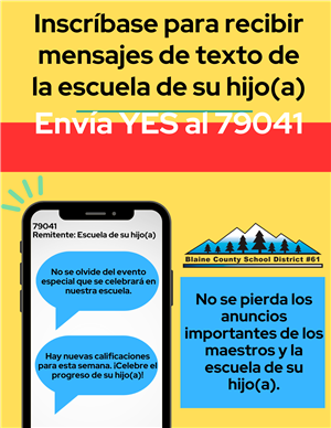 Inscríbase para recibir mensajes de texto de la escuela de su hijo